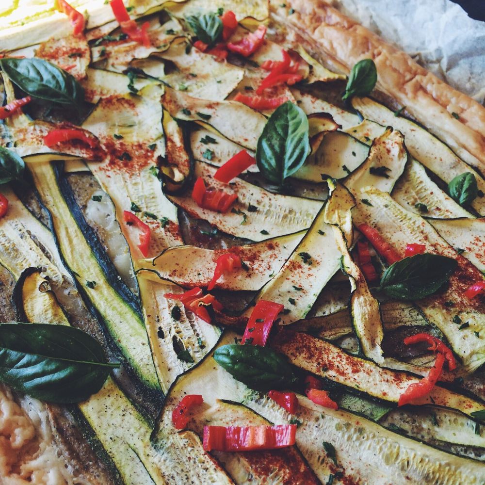 zelenjavna pita listnato testo